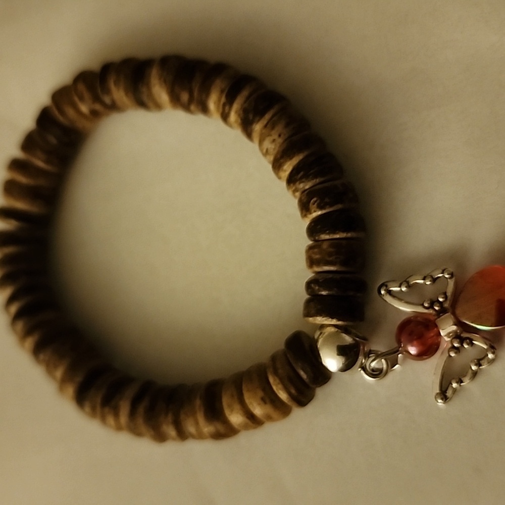 Handcrafted Wooden Beads With Angel .